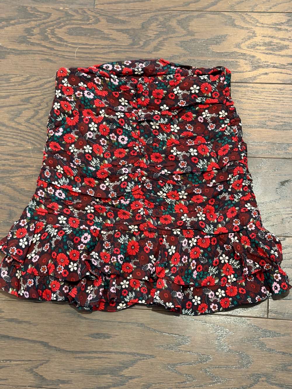 LES COYOTES DE PARIS Girls Red Floral Skirt Size 10 NWT - Picture 4 of 8